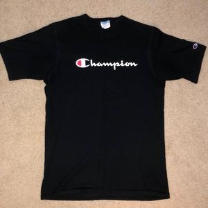 Black Champion Heritage Script T-Shirt